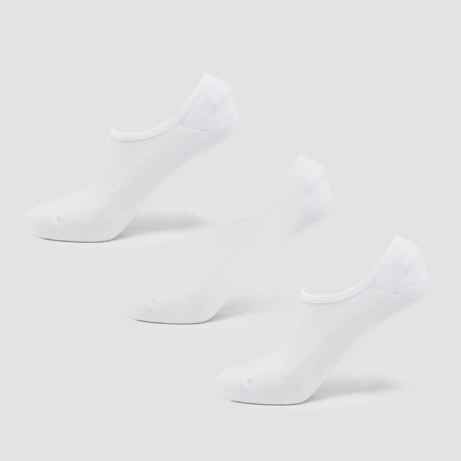 MP Unisex Invisible Socks (3 Pack) - White - UK 9-11 Image 1