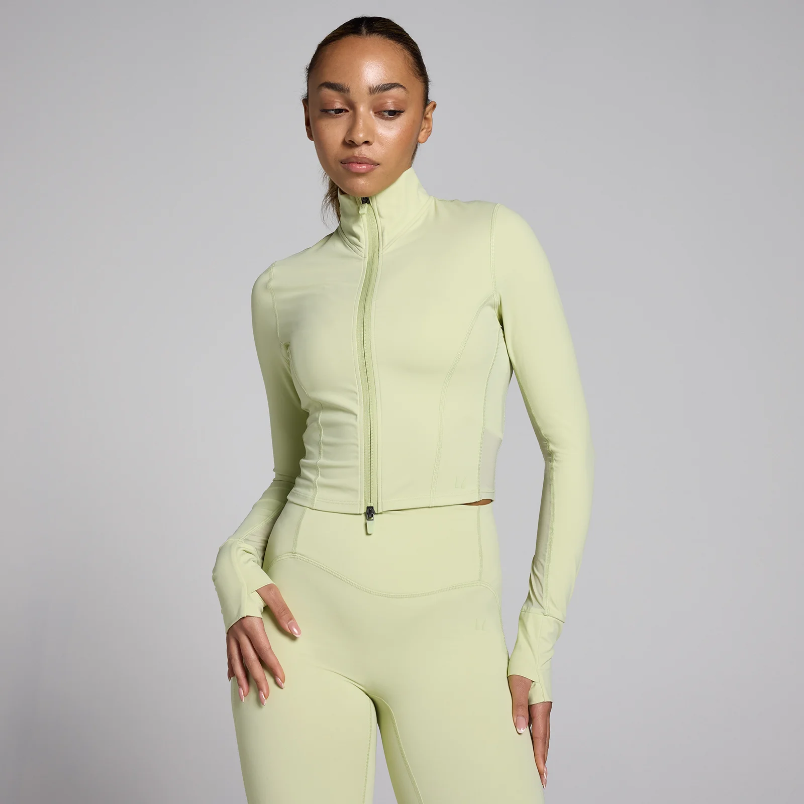MP Women's Tempo Studio Cropped Jacket - Matcha - XL Image 1