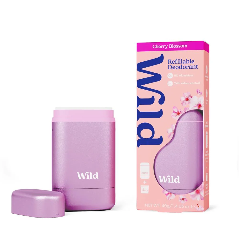 Wild Cherry Blossom Deodorant in Pink Case 40g Image 1