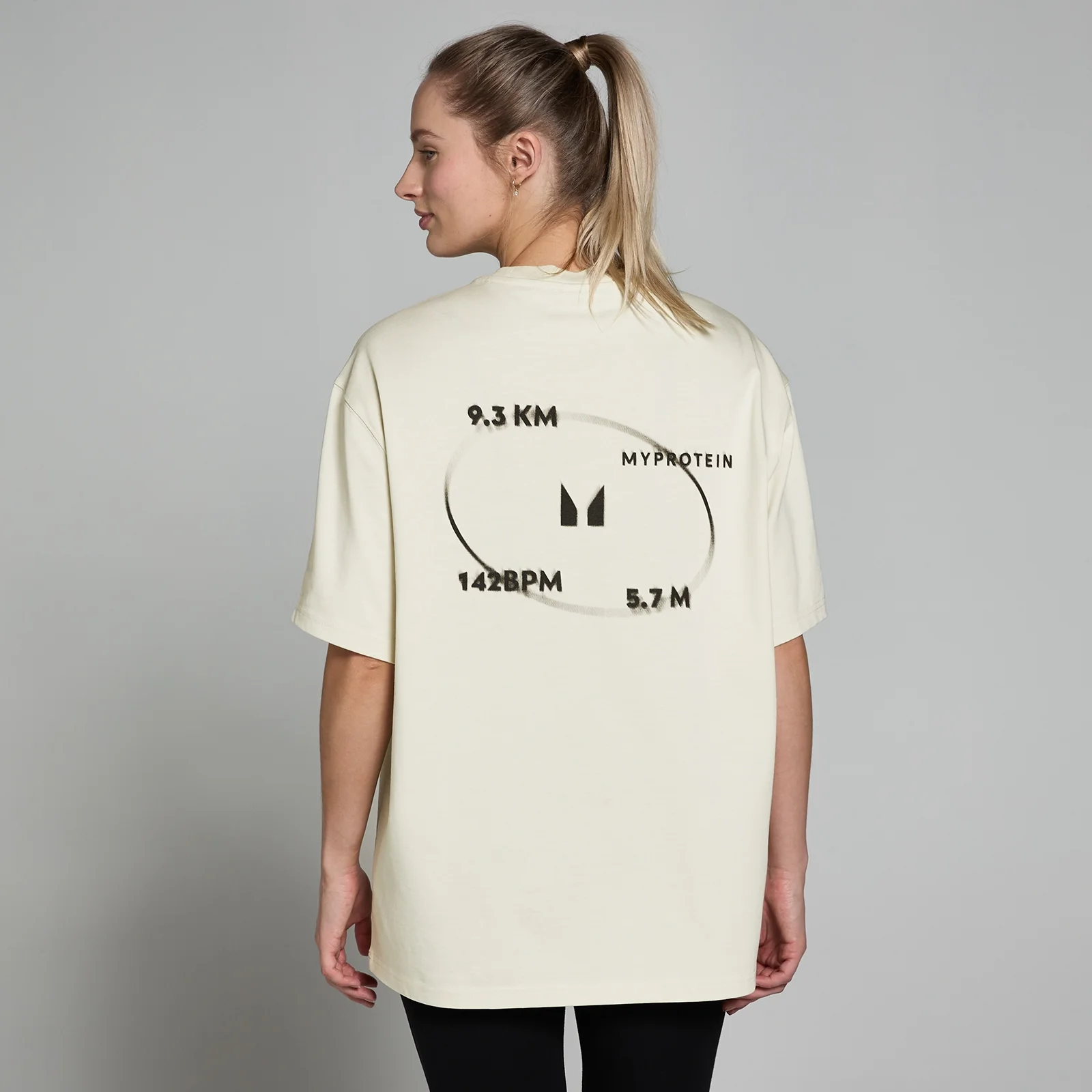 MP Women's Tracking Graphic T-Shirt - Natural - S-M Image 1