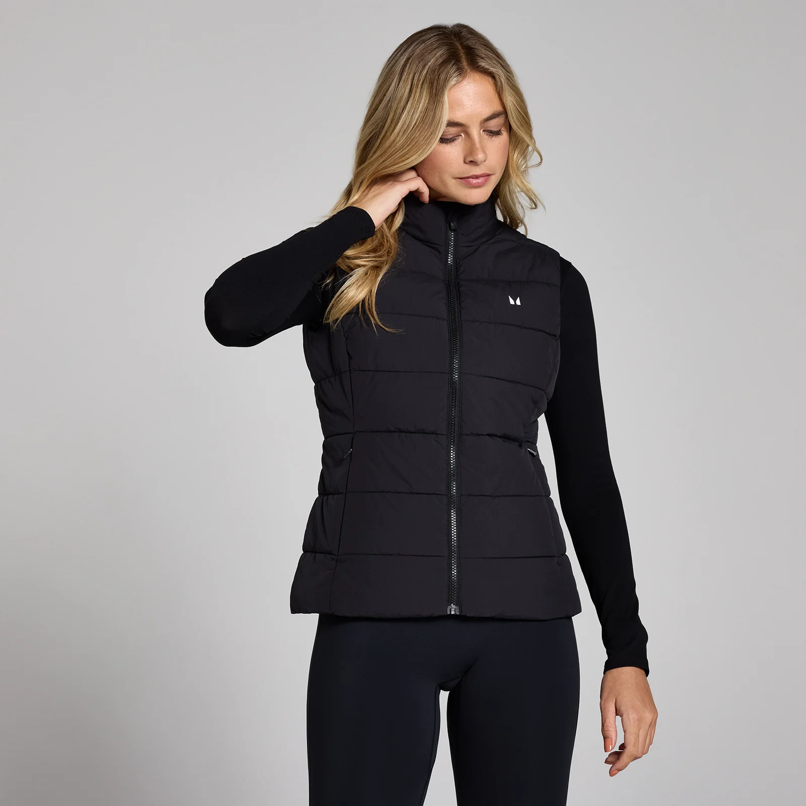 MP Women's Lightweight Puffer Gilet - Black - M Image 1