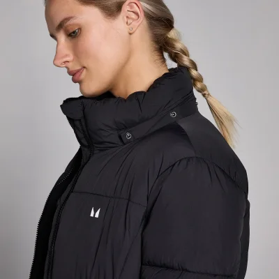 MP Women's Long Padded Puffer Jacket - Black - M Image 6
