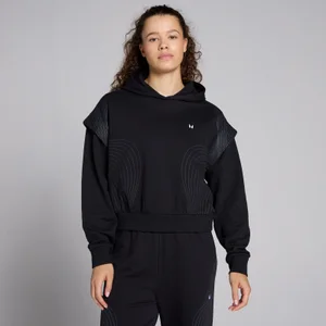 MP Women's Tempo Graphic Crop Hoodie - Black - Size S