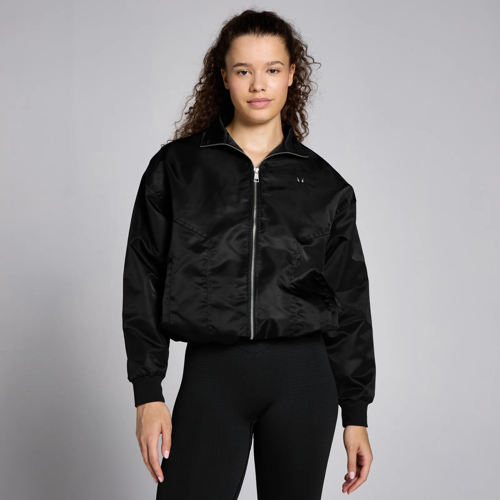MP Women's Nylon Bomber Jacket - Black - XS Image 1