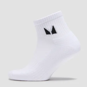 MP Unisex Ankle Socks (3 Pack) - White - Size UK 2-5