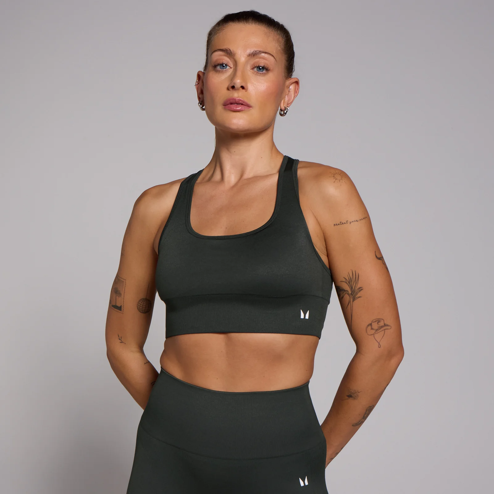 MP Women's Shape Seamless Sports Bra - Dark Shadow - XL Image 1