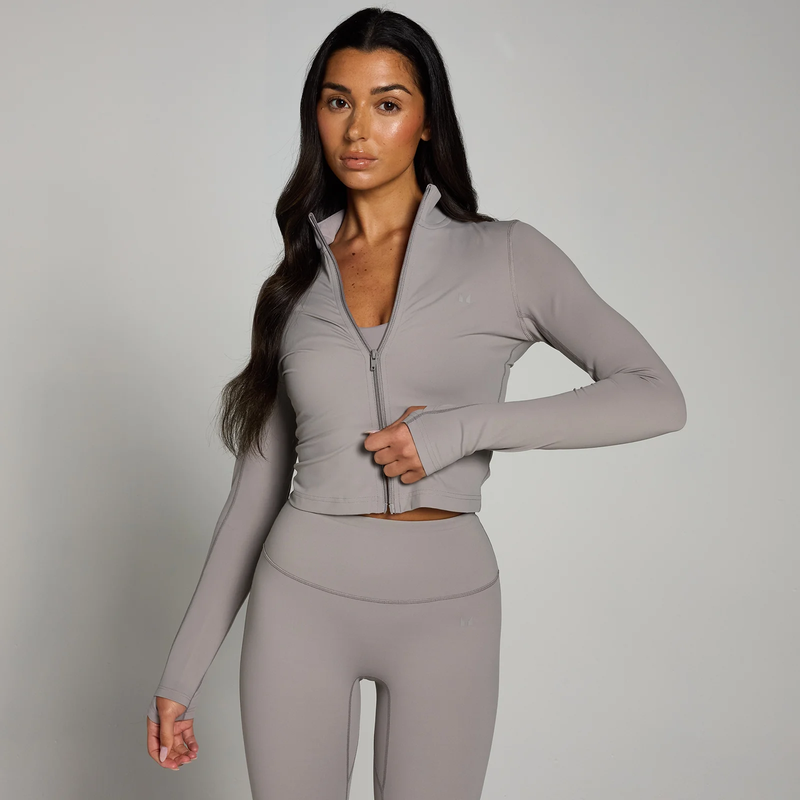 MP Women's Tempo Cropped Jacket - Mushroom - XS Image 1