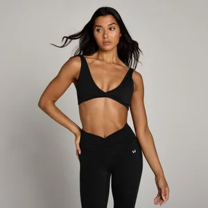 MP Women's Tempo Twist Front Sports Bra - Black - Size XS