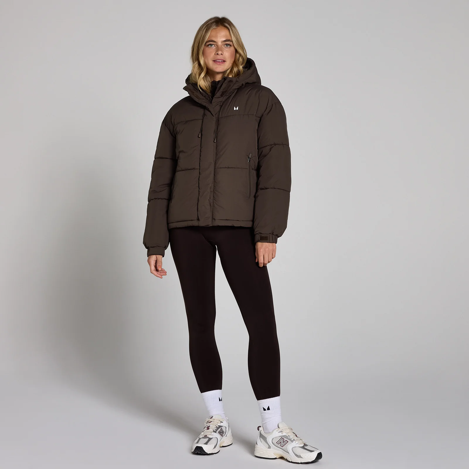 MP Women's Short Padded Puffer Jacket - Chocolate - XXL Image 3