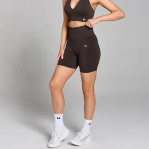 MP Women's Tempo Seamless Scrunch Shorts - Chocolate - Size S