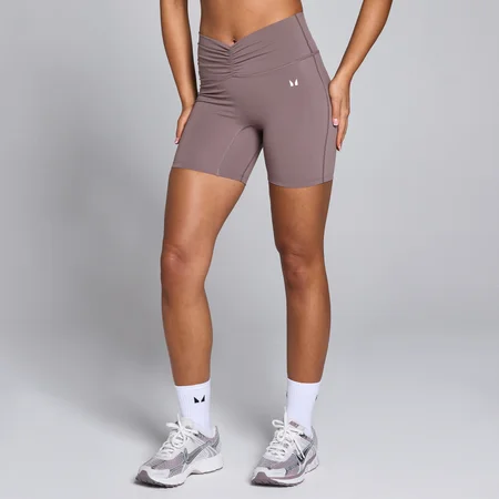 MP Women's Tempo Ruched Front Shorts - Mocha