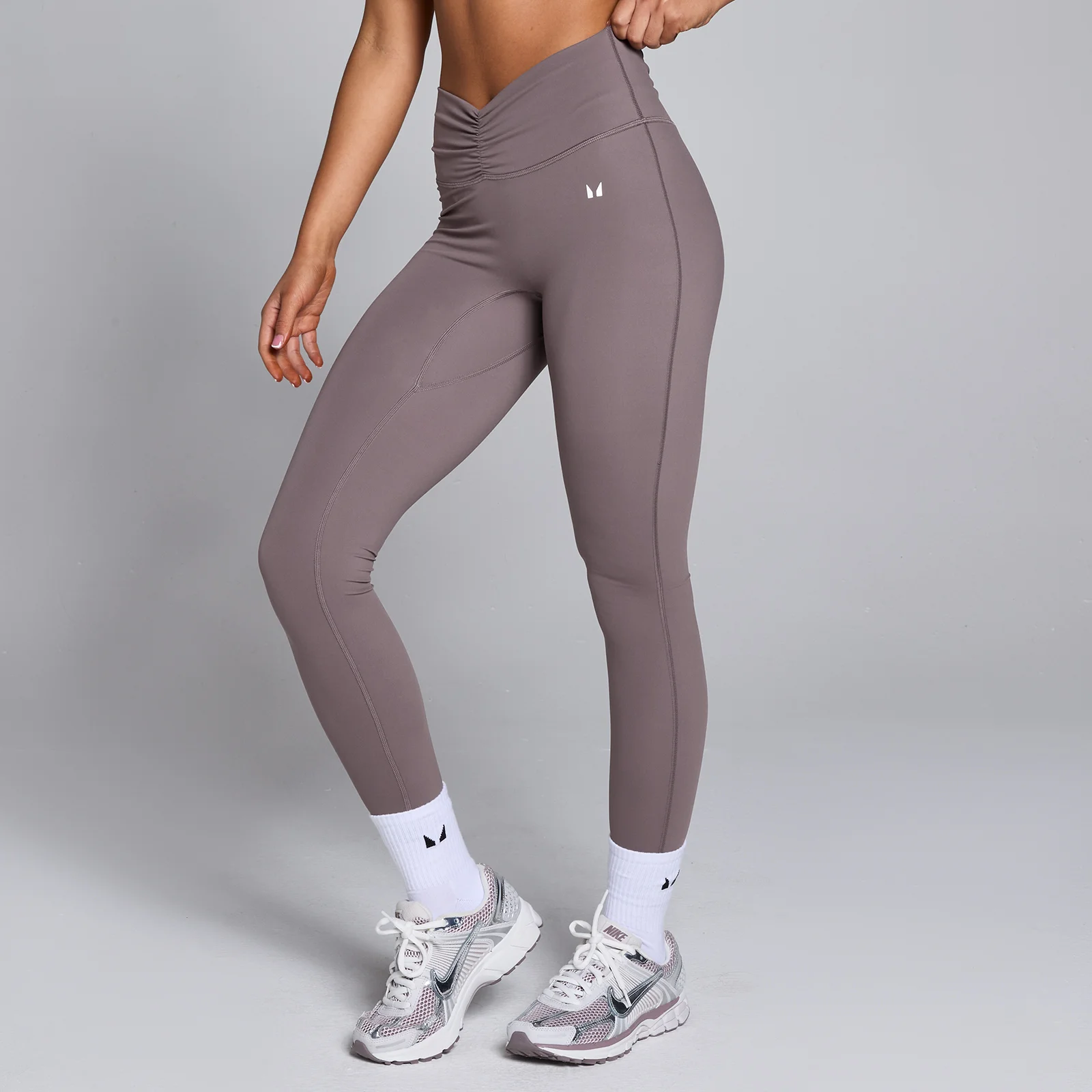 MP Women's Tempo Ruched Front Leggings - Mocha - XL Image 1