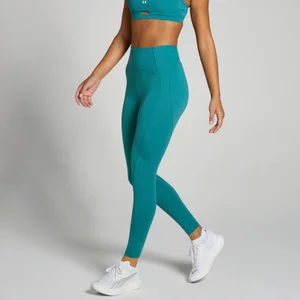 MP Women's Tempo Ultra Curved Seam Leggings - Aqua Teal - Size L