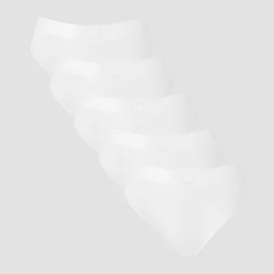MP Women's Mid Rise Thong (5 Pack) - White - Size M