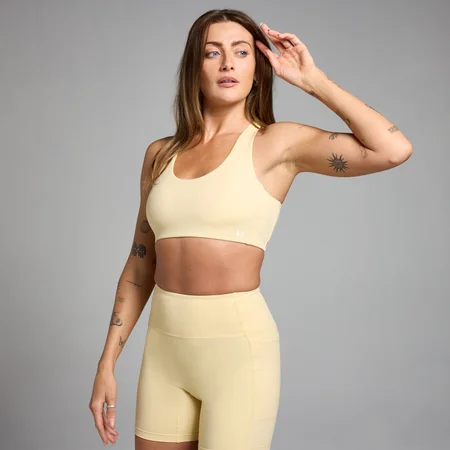 MP Women's Active Cross Back Adjustable Bra - Buttermilk