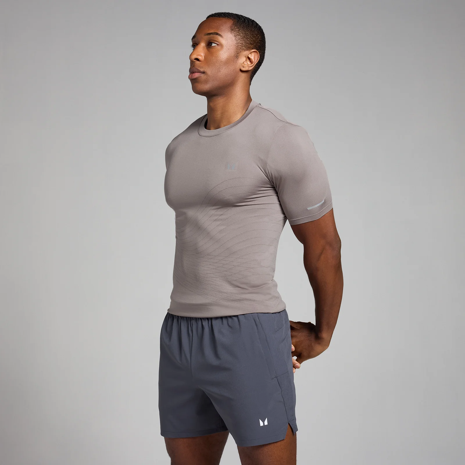 MP Men's Active Seamless Printed T-Shirt - Cool Grey - XS Image 1