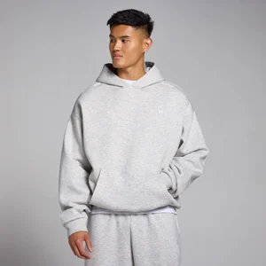 MP Men's Rest Day Oversized Hoodie - Light Grey Marl - Size XS