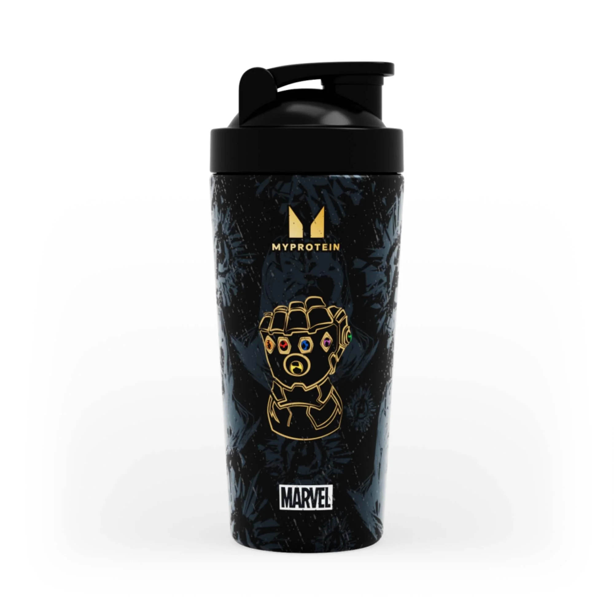 Myprotein Thanos Recycled Metal shaker - Black Image 1