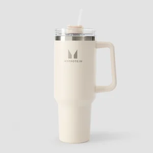 Myprotein Metal Side Handle Straw Bottle 1200ml - Natural Cream - Colour Natural Cream