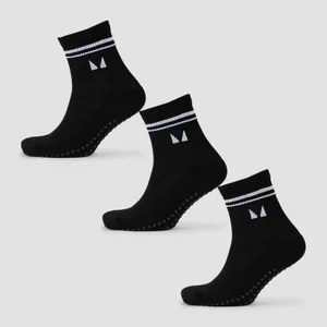 MP Pilates Socks (3 pack) - Black - Size UK 2-5