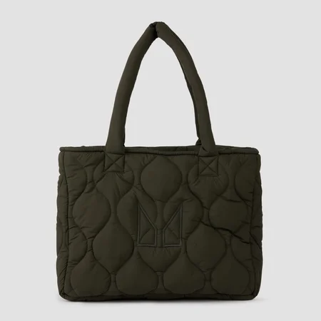 MP Quilted Padded Tote Bag - Forest Green