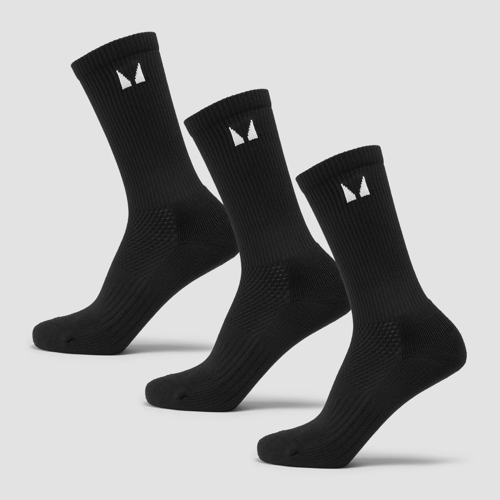 MP Running Socks (3 pack) - Black - UK 9-11 Image 1