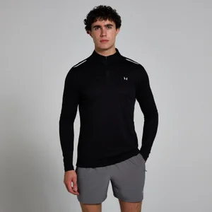 MP Men's Active Gridded 1/4 Zip - Black - Size XS