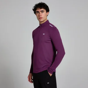 MP Men's Active Gridded 1/4 Zip - Plum - Size XS