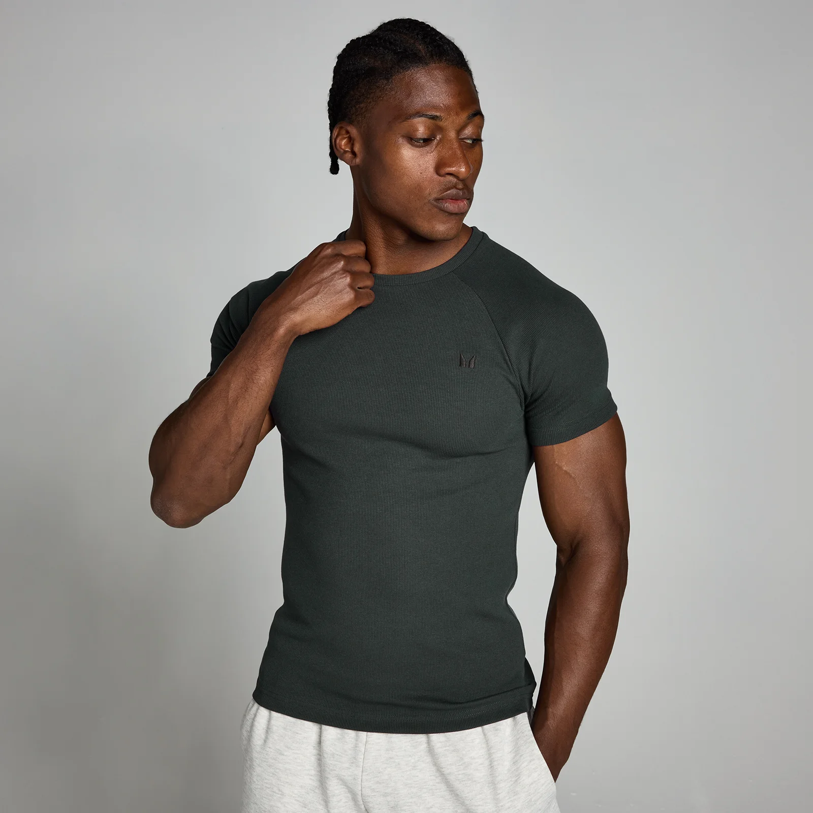 MP Men's Lift Ribbed Muscle Fit T-Shirt - M Image 1
