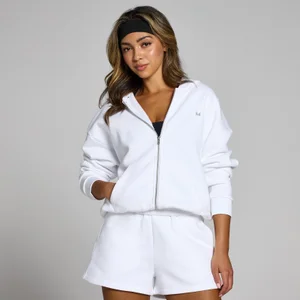 MP Women's Basics Zip Through Hoodie - White - Size XS