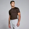 Men's Training Short Sleeve Compression T-Shirt - Chocolate