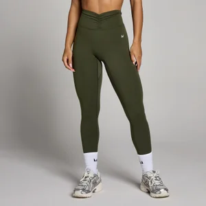 MP Women's Tempo Dipped Waist Legging - Forest Green - Size XL