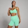 MP Women's Tempo Seamless Ruched Front Sports Bra - Mint Green