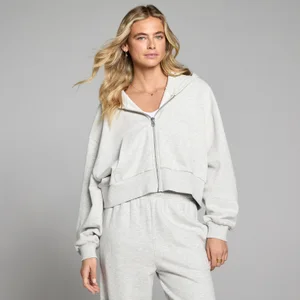 MP Women's Lifestyle Zip Through Hoodie - Grey Marl - Size XS