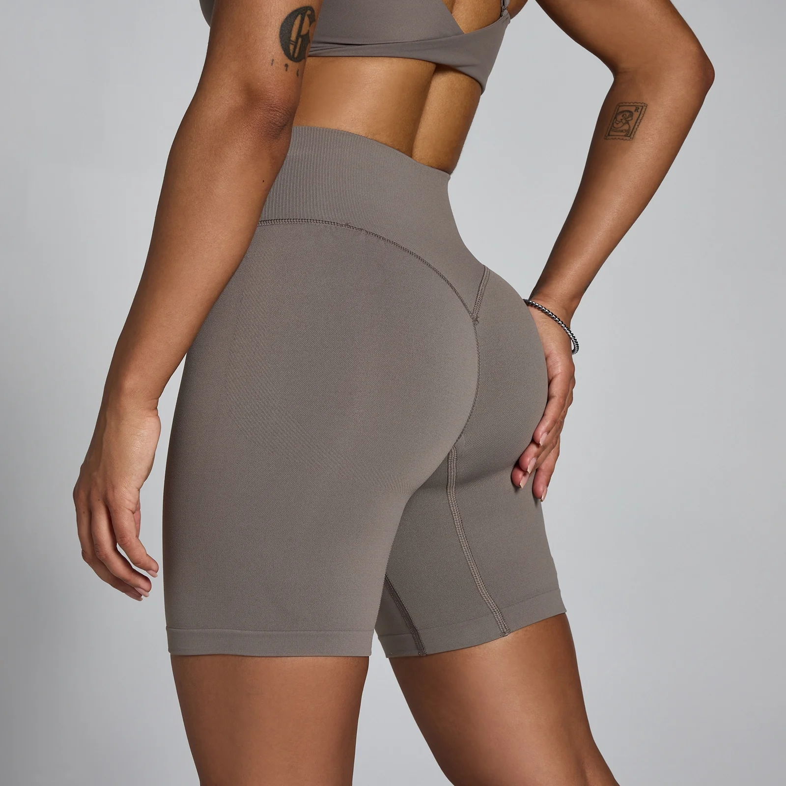 MP Women's Tempo Hybrid Seamless Shorts - Ash Grey - XS Image 1