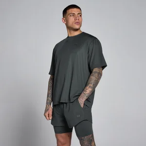 MP Men's Hybrid Oversized Mesh T-Shirt - Washed Black - Size M