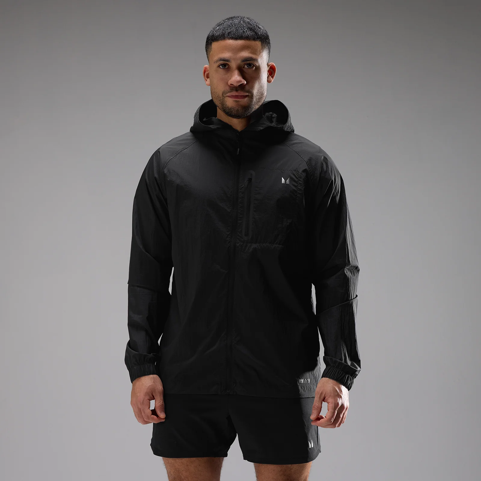 MP Men's Velocity Ultra Lightweight Packable Jacket - Black - L Image 1