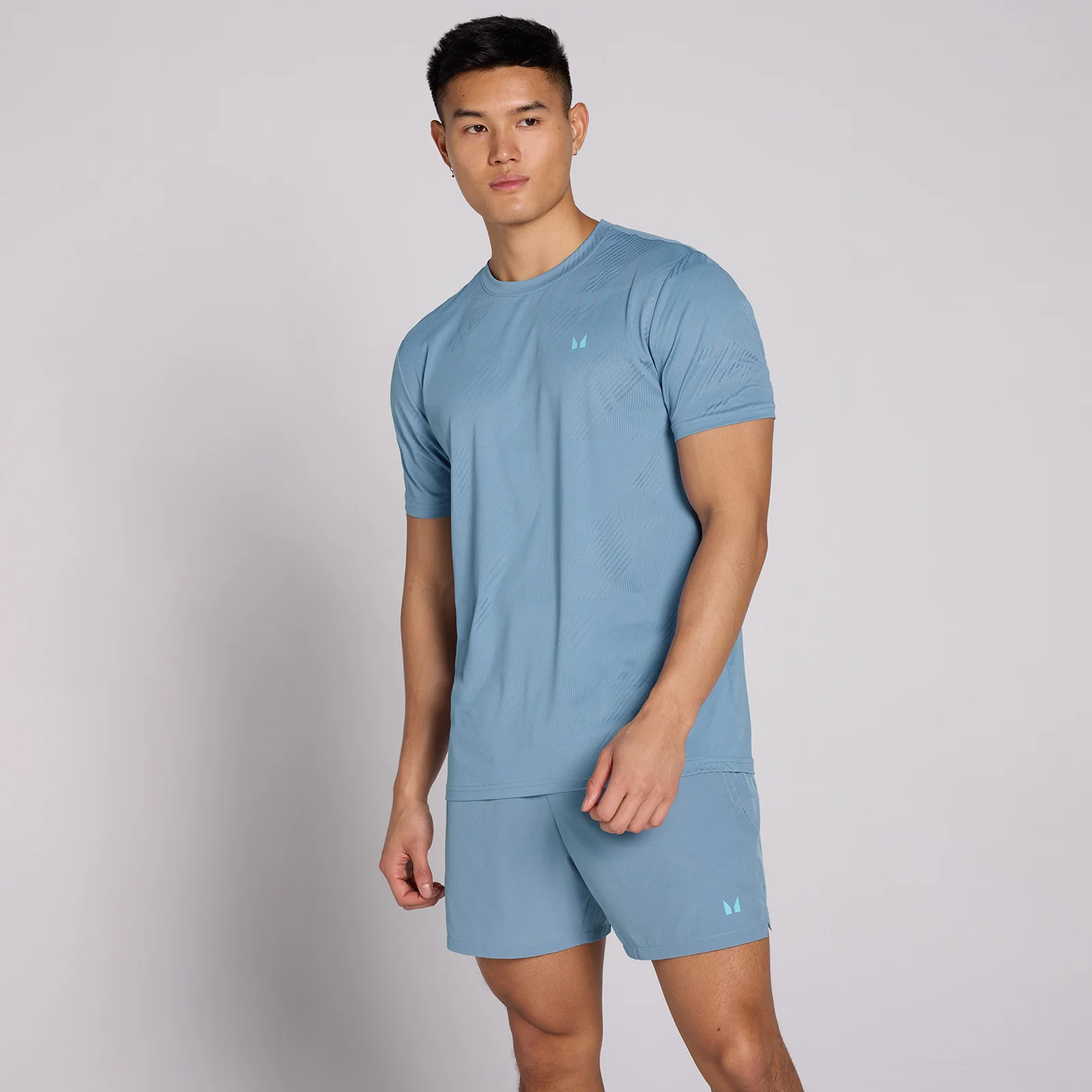 MP Men's Active Training Pillar Graphic T-Shirt - Fog Blue - XS Image 1