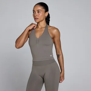 MP Women's Tempo Seamless Halter Neck Vest - Dark Truffle - Size XS
