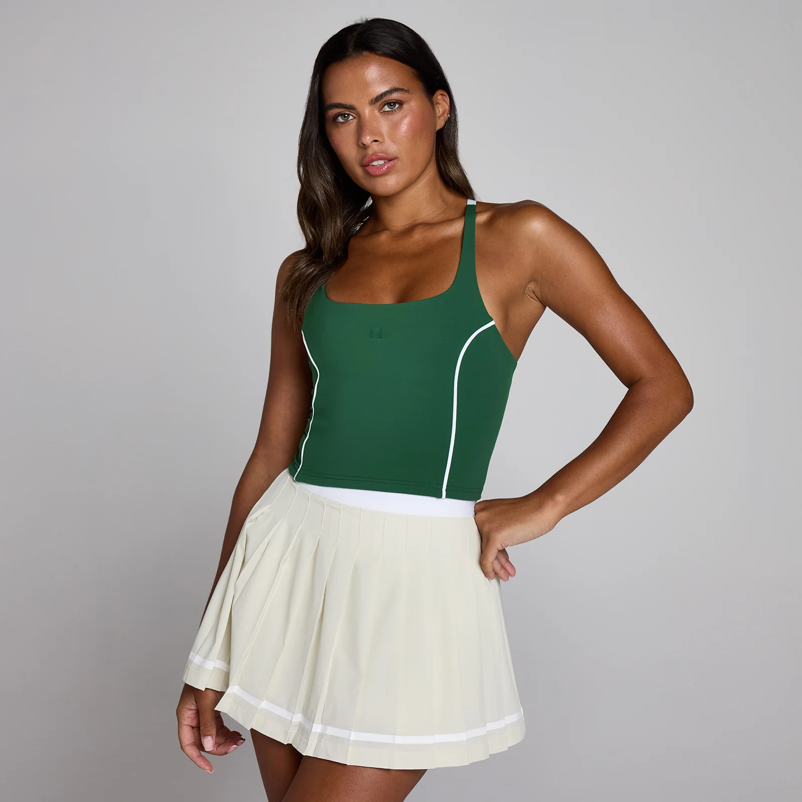 MP Women's Tempo Contrast Strappy Racerback Vest - Racing Green - XS Image 1