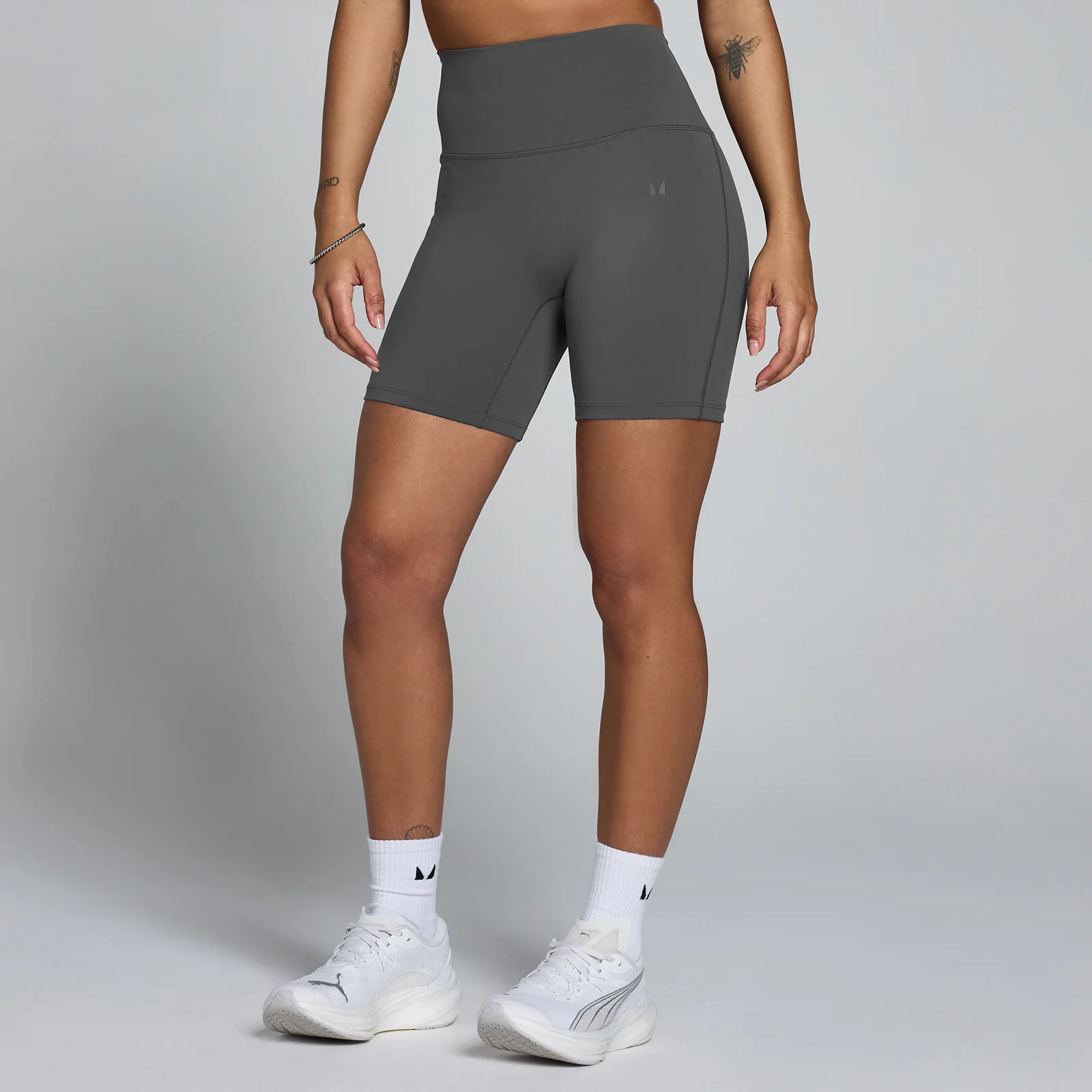MP Women's Tempo High Waisted Shorts - Dark Grey - XL Image 1