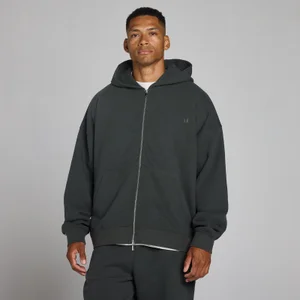 MP Men's Oversized Loopback 2 Way Zip Hoodie - Washed Black - Size XS