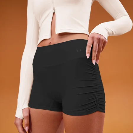 MP Women's Tempo Side Scrunch Booty Short - Black