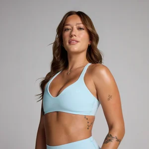 MP Women's Tempo Twist Back Sports Bra - Sky Blue - Size S