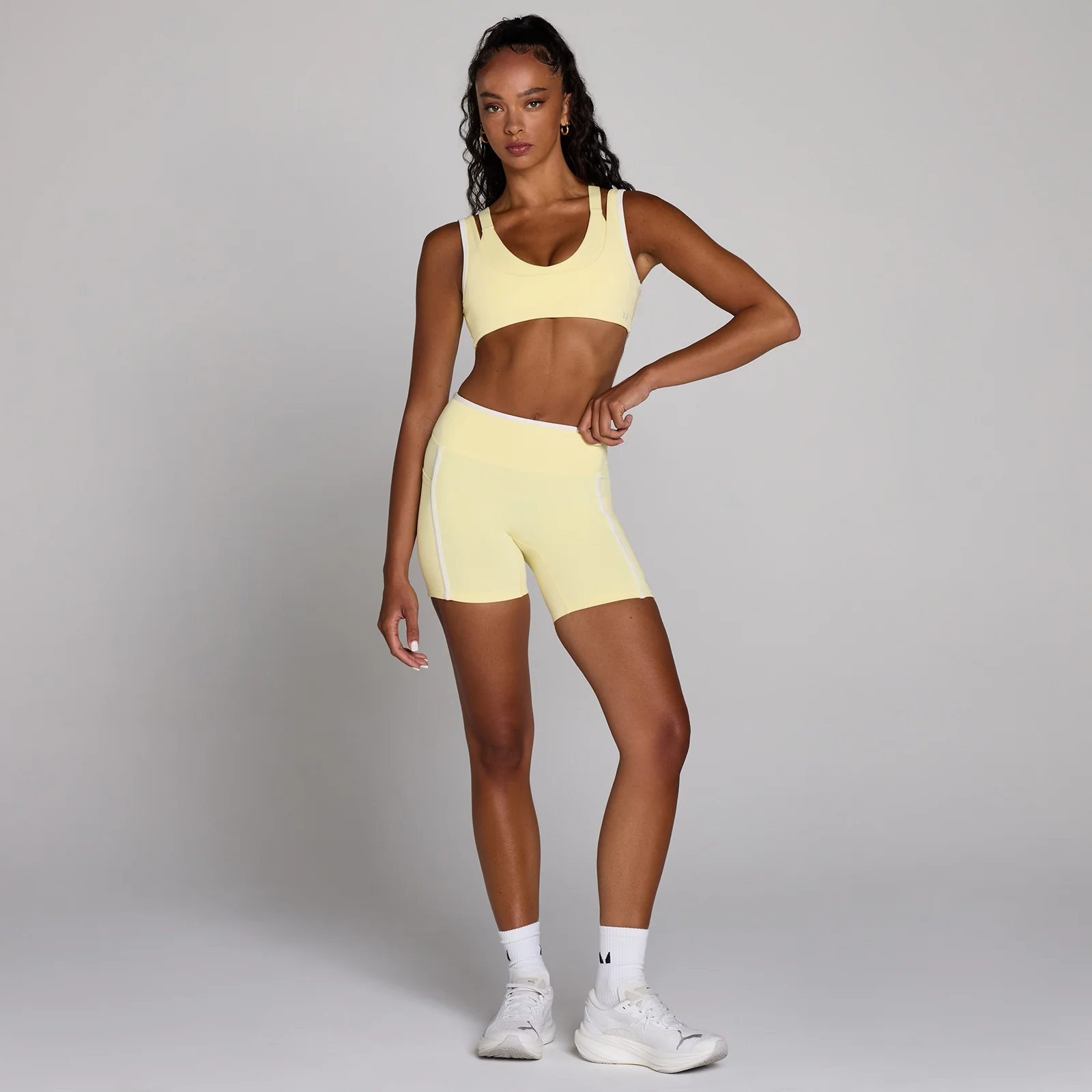 MP Women's Velocity Contrast Double Layer Sports Bra - Buttercream - S Image 3