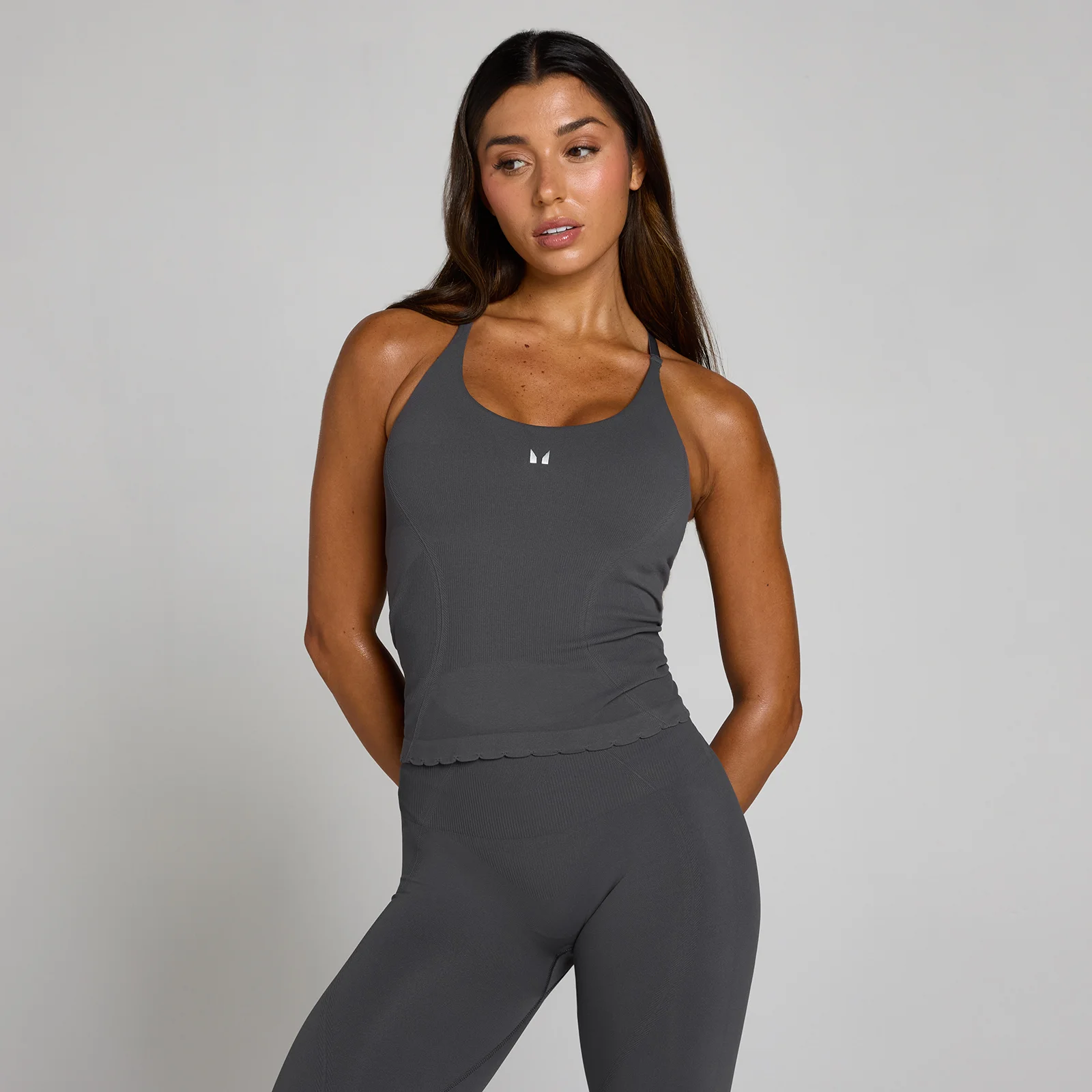 MP Women's Tempo Ultra Seamless Longline Vest - Robust Grey - XS Image 1