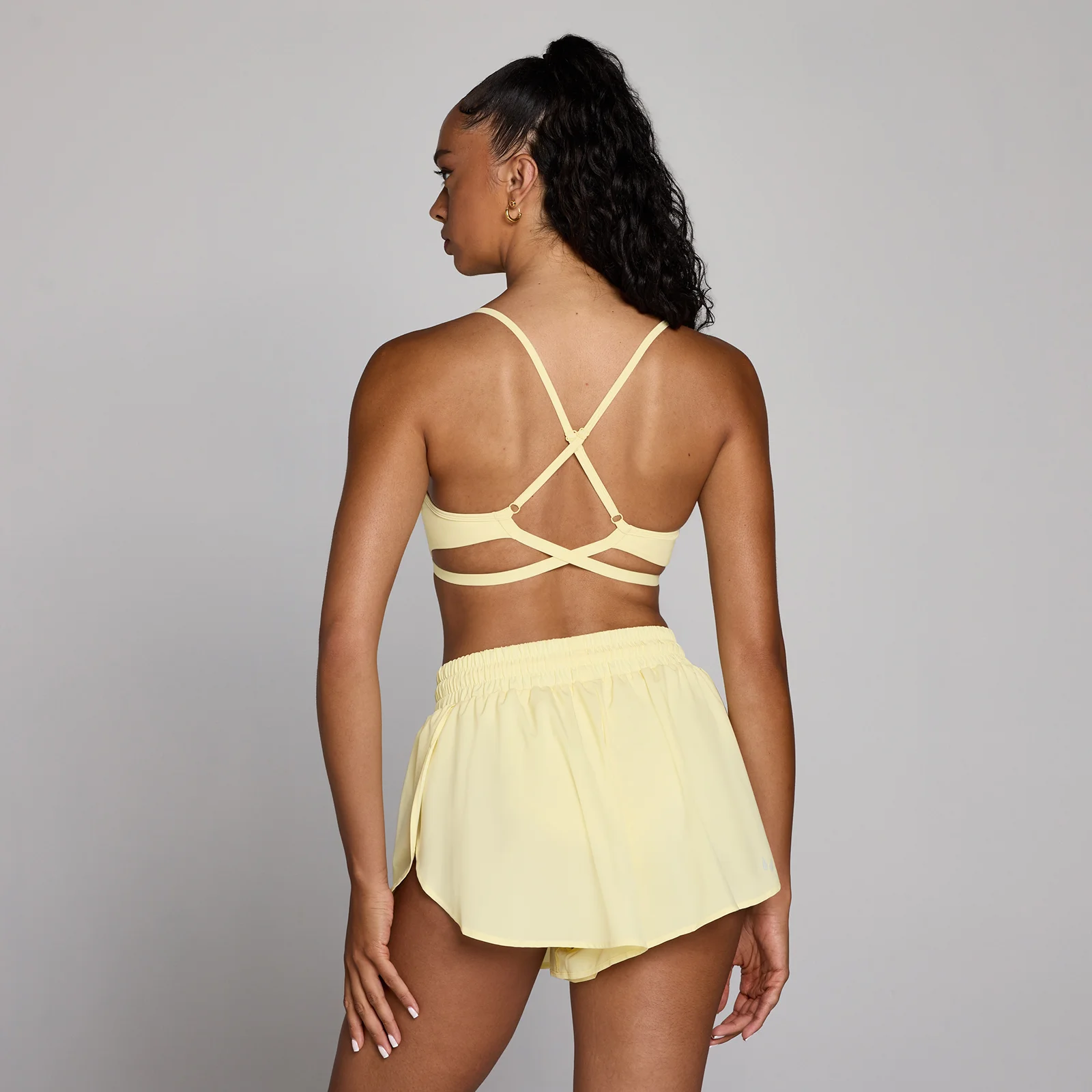 MP Women's Tempo Adjustable Strappy Back Sports Bra - Buttercream - XL Image 1