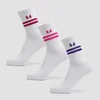 MP Stripe Retro Crew Socks (3 Pack) - Power Indigo/Bold Berry/Power Pink