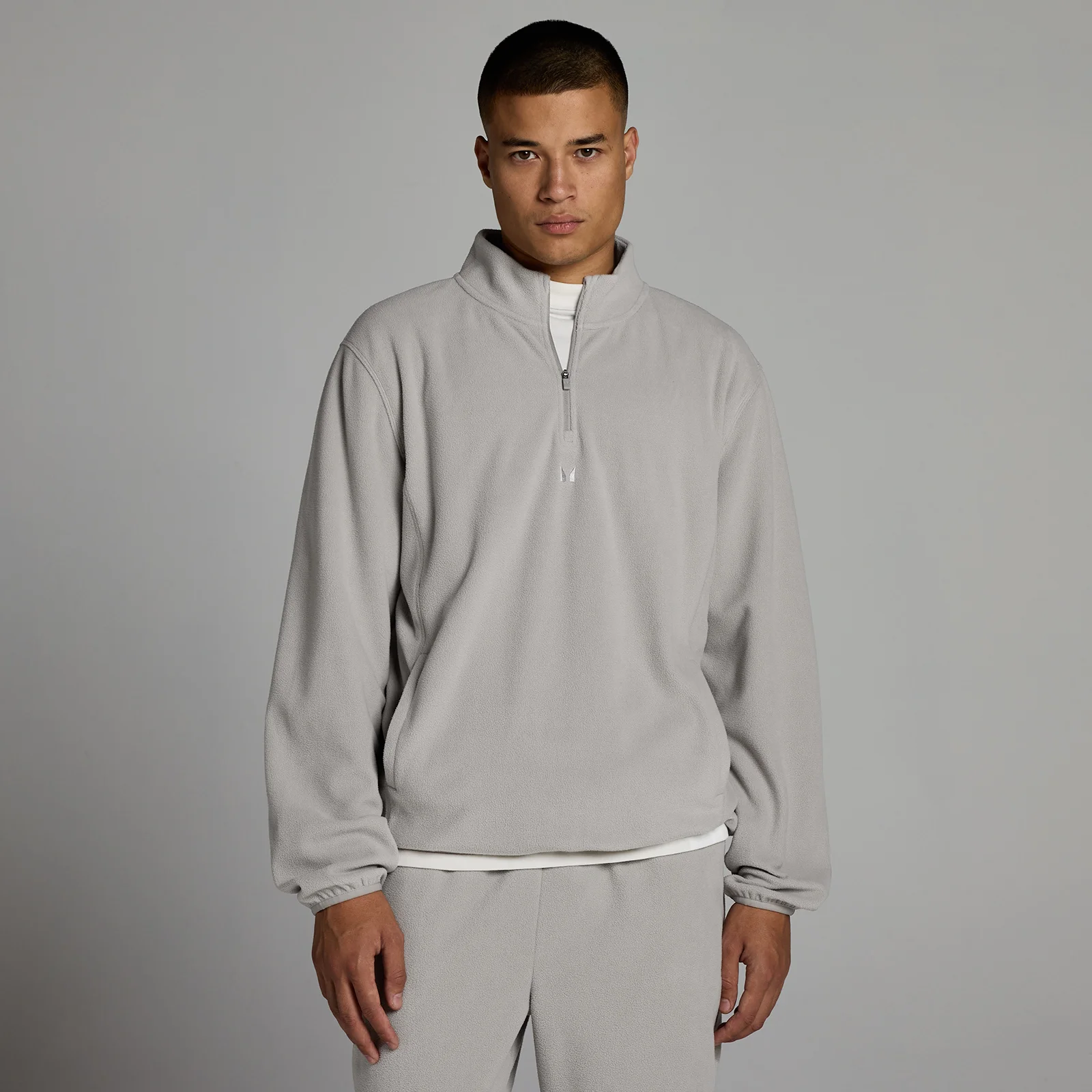 MP Men's Fleece 1/4 Zip - Sustained Grey - XS Image 1