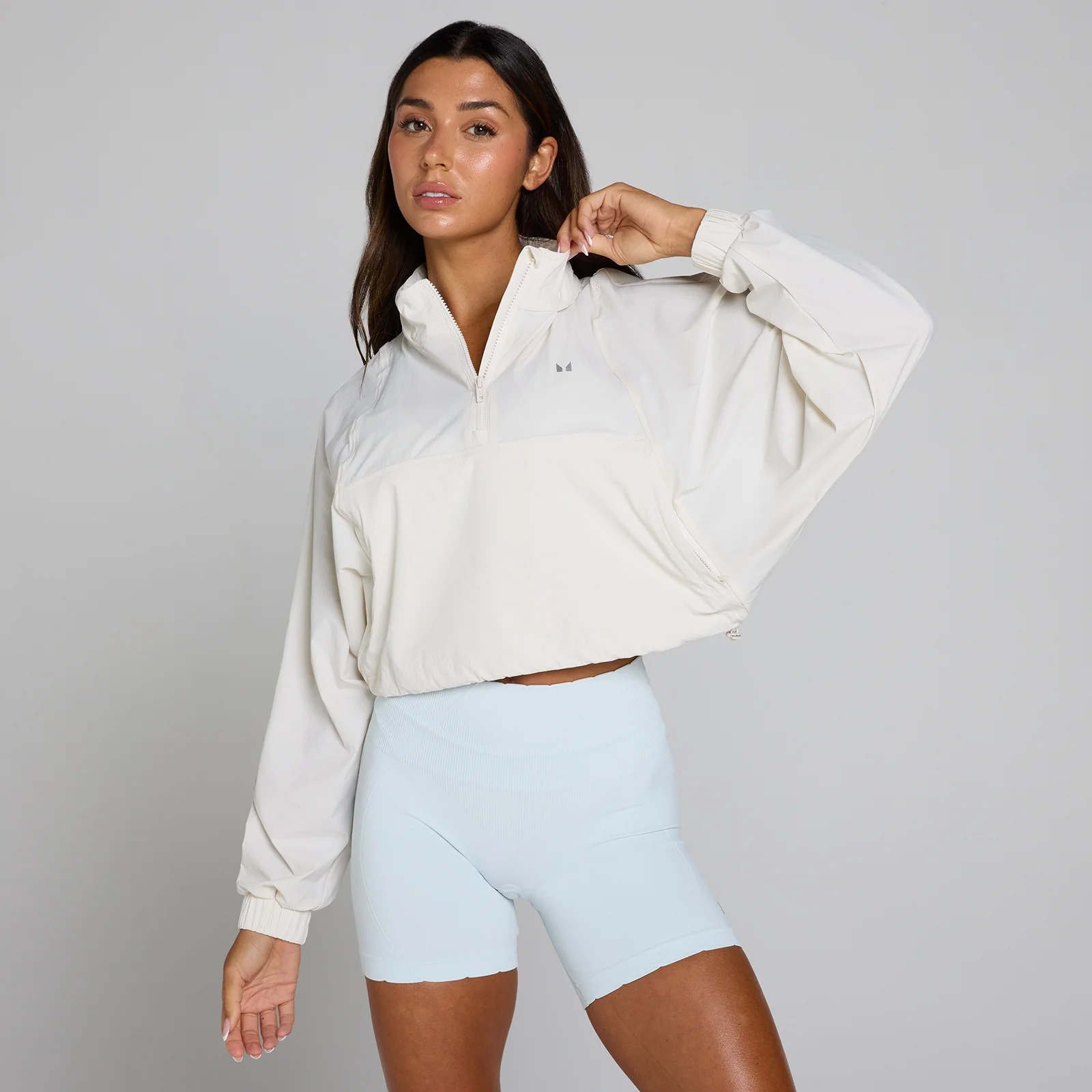 MP Women's Tempo Ultra 1/4 Zip Woven Jacket - Mist - XXL Image 1